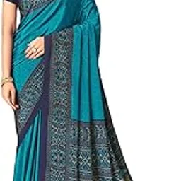 reboot fashions Women's Crepe Silk Floral Printed Saree,Sari With Unstitched Crepe Silk Blouse Piece-picture-15