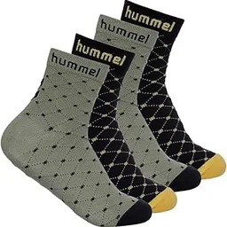 hummel Vault Men Pack Of 4 Socks | Ankle Length | Stylish | Durable | Comfortable | Breathable | Stretchable | Ideal for Running, Gym & Sports-picture-33
