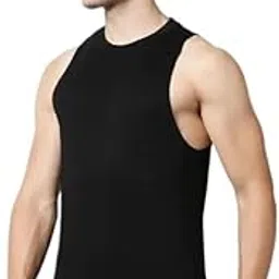 Round Neck Big Armhole Gym Stringer Vest for Men|Gym_tee167-picture-23