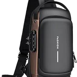 shkayto Waterproof Sling Bags Mens Shoulder Crossbody Backpack with USB Charging Port& Headphone,Outdoor Lightweight Bag, Sling Bag Pack With Lock Waterproof Anti-Theft Chest Bag.-picture-32