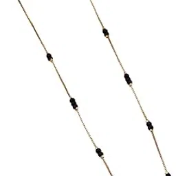 Daily Use Gold Plated Black Pearl Mangalsutra Necklace, Traditional Design-picture-10