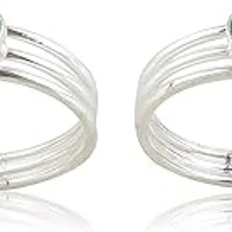 eloish 92.5 Sterling Silver Toe Rings for Women (GREENCZTOERINGS)-picture-27