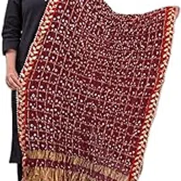 Indian Handicrafts Art Silk Women/Girls Stylish Garchola Bandhani Bandhej Dupatta-03-picture-55