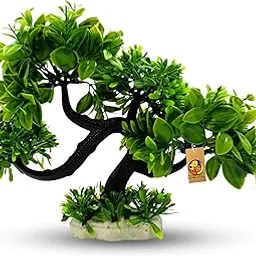 Foodie Puppies Aquarium Plastic Plants with Resin Base Decor - (Bonsai Beads Plant, 21 x 8 cm) for Fish Tank Ornament Accessories, Natural Looking Artificial Plant for Freshwater & Saltwater-image-97