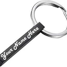 klowage Customized 3D Vertical Bar Matte Black Plated Keychain, personalized gifts.Four side name keychain for Mom, Dad, Couple, Boyfriend,Diwali gift, Valentine day gift-picture-56