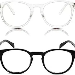 ARICKS Blue Light Blocking Computer Glasses Round Classic Retro Clear Lens Eyeglasses Frame for Women and Men image 1