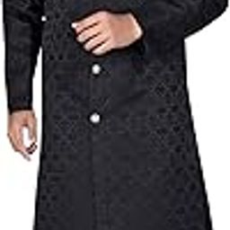 xepon Men Traditional Ethnic Wear Black Indo Western Style Kurta Pajama Set-picture-48