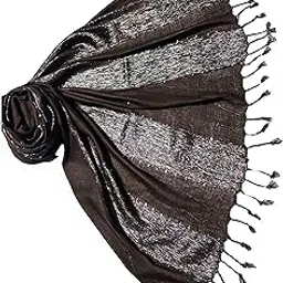 SABA Women/Girls Fancy Viscose Zari Strip Scarf/Stole-picture-52