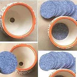 Oxypot® Drain Smart Flower Pot Drain Hole Pad (Pack of 25 Pads) 2.45 Inch Round Drainage Hole Screens Prevent Soil Loss. Must Have for Bonsai Pot, Succulent & Table Top Planters. Bottom Mat for Pots.-image-93