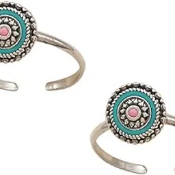 mashha 925 Silver Tribal Enamel Toe Ring for Women | Lightweight & Durable for Everyday Use-picture-28