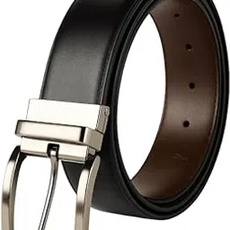 usl Men's Man Reversible Turning Black & Brown Leather Belt For Men Formal Gifting` (Pack of 1 Belt)-picture-45