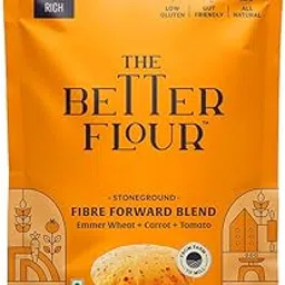 The Better Flour Khapli Wheat Flour 1kg – Organic Emmer Wheat, High Dietary Fiber, Low Glycemic, Easy Digestion, Stoneground Atta-picture-20
