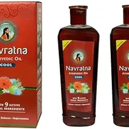 PK Store Navratna Ayurvedic cool hair oil with 9 herbal ingredients (Pack of 2, 300 ml, 300 ml)-image-20
