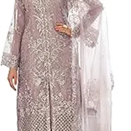 udayart Uday Enterprise net with heavy embroidery and sequence work multi color designer stitched pakistani salwar suit for women and girls-picture-52
