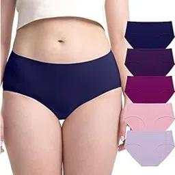 No Show Women's Cotton Underwear Seamless Hipster Panties with No Panty Lines-image-35