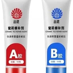 JAZZY PEARLS® 5x2x Tile Repair Agent Fix Hole Ceramic Repair Paste for Shower Kitchen Light Gray-image-0