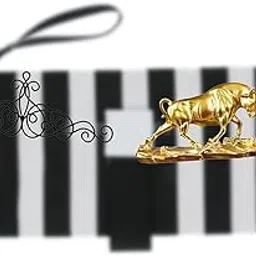 TRENDIVIBE Feng Shui Bull Statue Metal Wall Decor Modern Artwork Chinese Style Animal Sculpture Floral Plaque for Indoor Outdoor Patio Porch Gifts-image-0