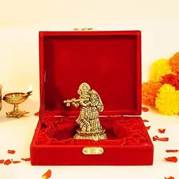 100% Pure Brass Radha Krishna Murti In Luxury Red Velvet Gift Box God Idols For Gifting | Best Wedding Gifts For Marriage Couple, Marriage Gifts For Couples, Housewarming, Shop Opening Ceremony-picture-26