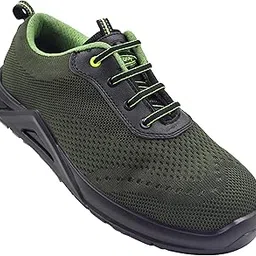 Allen Cooper Safety Shoe ACF 1733 | Lightweight Knitted Fabric Upper, 200J Steel Toe Cap, Double Density PU Sole, Sporty Sneaker | Size 05 UK/INDIA-picture-26
