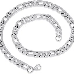 fashion frill Stylish Stainless Steel Silver Chain Necklace For Men Boys Girls-picture-18