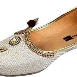 Men's Ethnic Cream Wedding and Sherwani Jutti,Mojari-image-33