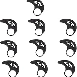 10pcs Ear Strap Horn Shaped Clip Earring for Headphones Black-picture-16