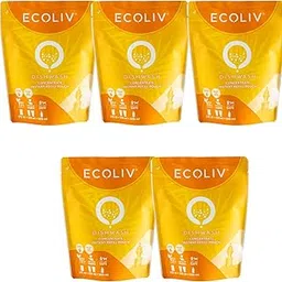 ECOLIV Natural Dishwash Refill 2.5 Litre - Pack of 5x 170 ml Pouch|Add Water Makes 500 ml each | Powerful Cleaning Formula for Shining Dishes-picture-31