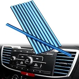 Newvent Car Air Conditioner Outlet Decoration Strip | DIY Decoration Chrome PVC car Interior Moulding Trim Strip (Pack of 10Pc)-image-66