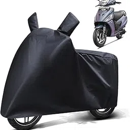 FABTEC Waterproof Scooty Body Cover Compatible with Hero Maestro Edge 125, A1 (Black)-picture-12