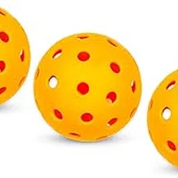 Pickleball Ball Set Outdoor Games - (Pack of 3 Pickle Ball, 40+ Holes, Orange) Made with Light Durable | Sustainable Material | Premium Balls with 40 Precision Holes, Active Bounce Padel Balls-image-11
