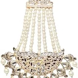 geetanjali crafts Women Traditional Maang-Tikka with Pearls for Girls & Women | AJ - 157|-picture-43