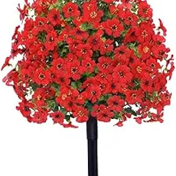 Merishopp Artificial Violet Flower Garden Stake with Ground Spikes for Home Decoration red|1 Artificial Violet Flower Garden Stake| Statues & Lawn Ornaments-image-20