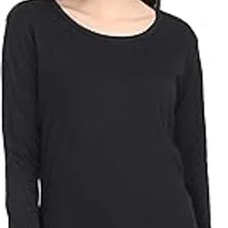 fleximaa Women's Cotton Plain Round Neck Full Sleeve T-Shirt-picture-48