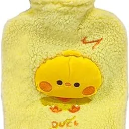 FunBlast Hot Water Bag with Cute Cartoon Design Soft Cover for Pain Relief – Heating Bag, Heating Pad Hot Water Bottle & Rubber Bottle for Hot Water Bag for Pain Relief- 1000 ML (Duck)-image-3