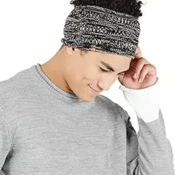 bharatasya Unisex Warm Woolen Headband Earwarmer Earmuffs Earcap Earcover Winter Accessories for Men and Women-picture-38
