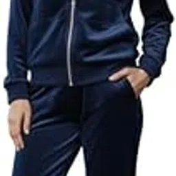 vieviana Women Velour Tracksuit Set Soft Winter Nightwear with Full Zip Jacket and Comfortable Pyjama with Pockets Warm Stylish Velour Sportswear and Loungewear-picture-32