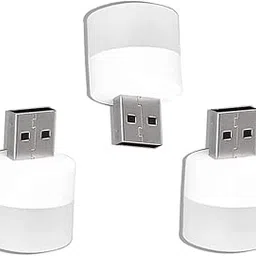 Pacificdeals {Set of 3) 1Watt Portable Mini Small Flexible USB LED Bright Light Bulb for Power Bank Laptop PC Reading Camping Home Car Home Mobile USB Charger Indoor Outdoor-White-picture-20