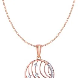 p.c. chandra jewellers 18k (750) Rose Gold and Diamond Pendant for Women-picture-38