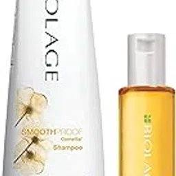 Biolage Smoothproof Shampoo, 400ml & Smoothproof Deep Smoothing 6-In-1 Professional Hair Serum For Unisex For Frizzy Hair, 100ml-picture-31
