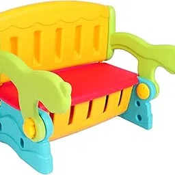The Tickle Toe 3-in-1 Convertible Bench Table Chair with Storage | Multipurpose Kids Plastic Furniture – Multicolour (Modern, 64.5 x 49 x 50.5 cm)-image-50