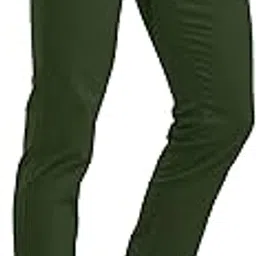 klova Men Slim Fit Olive Cotton Stretch Chinos-picture-48