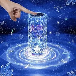 KAVORA Crystal LED Table Lamp Night Lights Remote & Touch Sensor, USB Rechargeable, 16-Color Changing Lamp for Bedroom, Living Room, or Study (Diamond-Multi)-picture-24