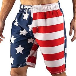 kanu surf Men's American Flag Swim Trunks-picture-20