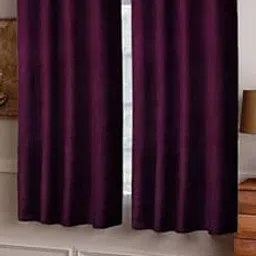 RDK Polyster Solid Long Crush Plain Window Curtain, 5 Feet, Wine-Set Of 2-picture-24