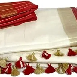 omensilks Women's Bhagalpuri Handloom Linen Cotton Saree-picture-35