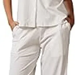 clovia Women's Cotton Printed Shirt & Pyjama Set-picture-59