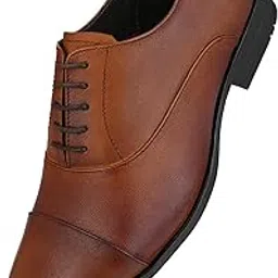 alberto torresi Leather Toe Cap Tan Formal Shoes image 1