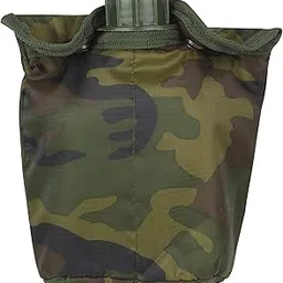 Outdoor Camping/Hiking/Trecking Military Canteen Plastic Bottle with Pouch- Green, Jungle Camo (1 Liters)-picture-19