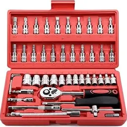 TENDULA 46 in 1 Tool Kit for Home, Industrial, and Automotive Repair - Hand Tools, Bike Tool Set, Socket Wrench, Spanner Set, All Size Goti Pana Set With Box-picture-16