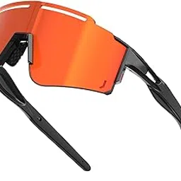 ATTCL Luxury Cycling Sunglasses for Men Women Sports Glasses,UV 400 Protection for Cycling, Skiing, Driving (550A-Red/mirrored)-picture-29